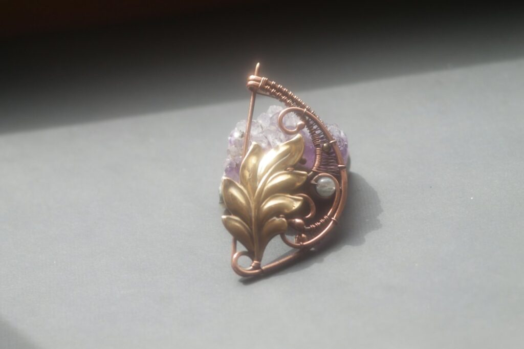 Collana Lunga Boho in Ametista